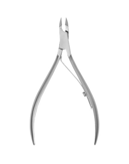 Professional stainless steel cuticle nippers by Salons Matrix, featuring a sharp 5mm jaw and a smooth double-spring action for precise cuticle trimming.