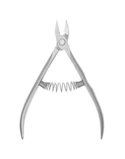 Professional stainless steel cuticle nippers by Salons Matrix, featuring a sharp 5mm jaw and a smooth double-spring action for precise cuticle trimming.