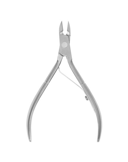 Professional stainless steel cuticle nippers by Salons Matrix, featuring a sharp 5mm jaw and a smooth double-spring action for precise cuticle trimming.