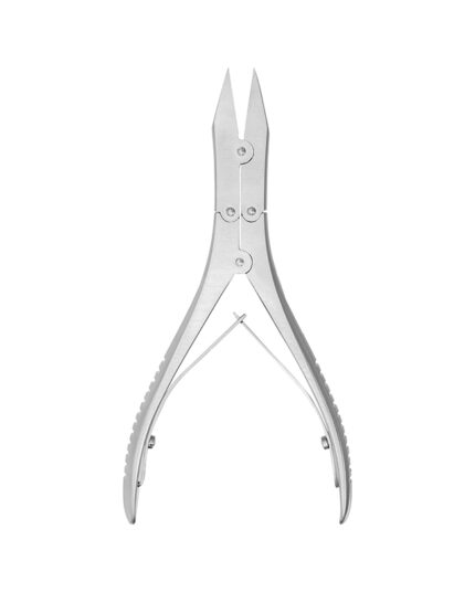 Professional cantilever nail nippers with a double-spring compound lever design for cutting thick or ingrown toenails with minimal effort.