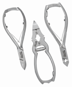Professional stainless steel nail nippers for podiatry