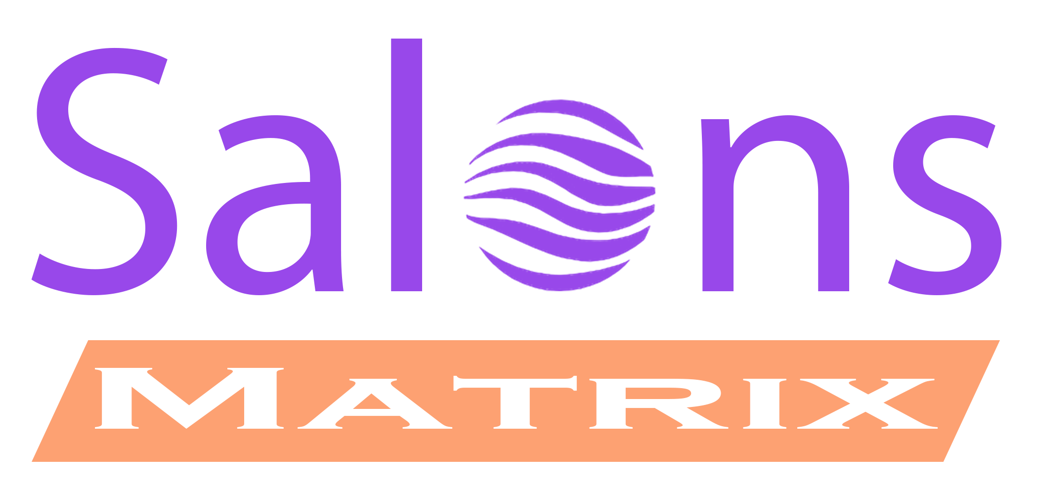 Salons Matrix brand logo for professional hairdressing, manicure, pedicure and podiatry